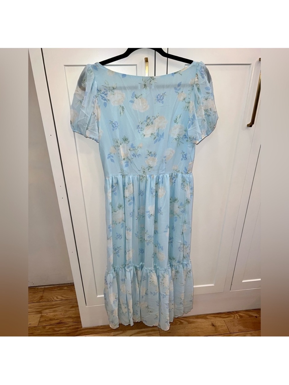 LoveShackFancy Blue Floral Midi Dress - Picture 6 of 8